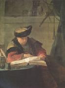 Le Souffleur(Portrait of Joseph Aved,the Painter,Known as A Chemist in His Laboratory) (mk05) Jean Baptiste Simeon Chardin